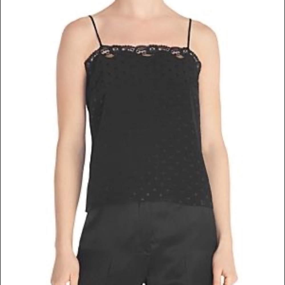 SANDRO Gregoire lace-trimmed cady camisole b3a